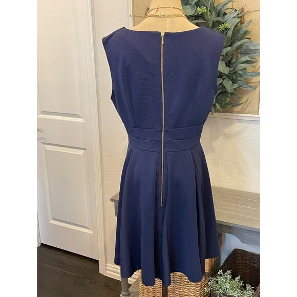 CLOSET Navy Ribbed A Line Dress Women's size 16 - Picture 4 of 9